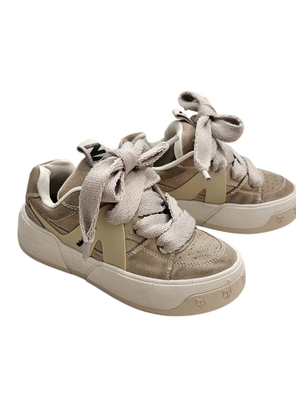 Naked Wolfe Cali Chunky Platform Sneakers – Taupe/Beige Size 37